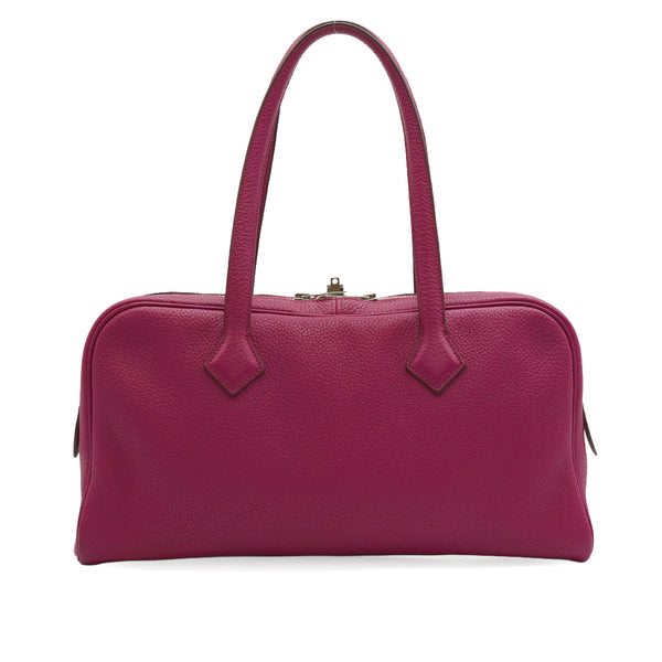 HERMES VICTORIA ELAN 38 TOSCA TAURILLON CLEMENCE HAND BAG 2011 SQUARE O PALLADIUM HARDWAR 90338301