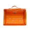 HERMES VINYL KELLY SOUVENIRDEL' EXPOSITION 1998 ORANGE VINYL HAND BAG 90319135