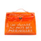 HERMES VINYL KELLY SOUVENIRDEL' EXPOSITION 1998 ORANGE VINYL HAND BAG 90322289
