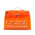 HERMES VINYL KELLY SOUVENIRDEL' EXPOSITION 1998 ORANGE VINYL HAND BAG 90322289