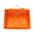 HERMES VINYL KELLY SOUVENIRDEL' EXPOSITION 1998 ORANGE VINYL HAND BAG 90331838