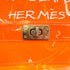 HERMES VINYL KELLY SOUVENIRDEL' EXPOSITION 1998 ORANGE VINYL HAND BAG 90331838
