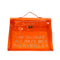 HERMES VINYL KELLY SOUVENIRDEL' EXPOSITION 1998 ORANGE VINYL HAND BAG 90335749