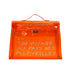 HERMES VINYL KELLY SOUVENIRDEL' EXPOSITION 1998 ORANGE VINYL HAND BAG 90335749