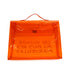 HERMES VINYL KELLY SOUVENIRDEL' EXPOSITION 1998 ORANGE VINYL HAND BAG 90335749