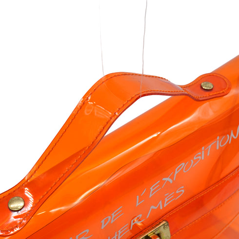 HERMES VINYL KELLY SOUVENIRDEL' EXPOSITION 1998 ORANGE VINYL HAND BAG 90335749