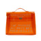 HERMES VINYL KELLY SOUVENIRDEL' EXPOSITION 1998 ORANGE VINYL HAND BAG 90338369