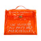 HERMES VINYL KELLY SOUVENIRDEL' EXPOSITION 1998 ORANGE VINYL HAND BAG 90340380