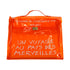 HERMES VINYL KELLY SOUVENIRDEL' EXPOSITION 1998 ORANGE VINYL HAND BAG 90340380