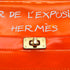HERMES VINYL KELLY SOUVENIRDEL' EXPOSITION 1998 ORANGE VINYL HAND BAG 90340380
