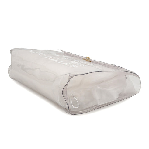 HERMES VINYL KELLY SOUVENIR DE L' EXPOSITION 1997 CLEAR HAND BAG GOLD HARDWARE 90331375