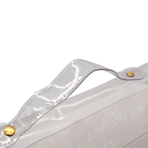HERMES VINYL KELLY SOUVENIR DE L' EXPOSITION 1997 CLEAR HAND BAG GOLD HARDWARE 90331375
