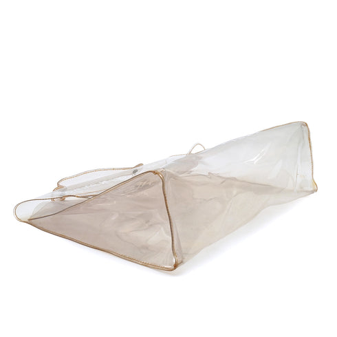 HERMES VINYL KELLY SOUVENIR DE L' EXPOSITION 1997 CLEAR HAND BAG GOLD HARDWARE 90335762