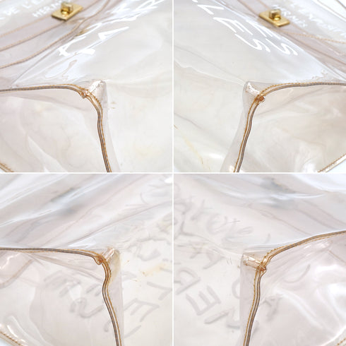 HERMES VINYL KELLY SOUVENIR DE L' EXPOSITION 1997 CLEAR HAND BAG GOLD HARDWARE 90335762