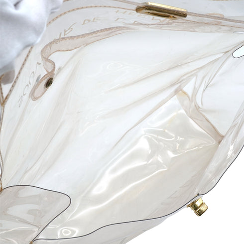 HERMES VINYL KELLY SOUVENIR DE L' EXPOSITION 1997 CLEAR HAND BAG GOLD HARDWARE 90335762