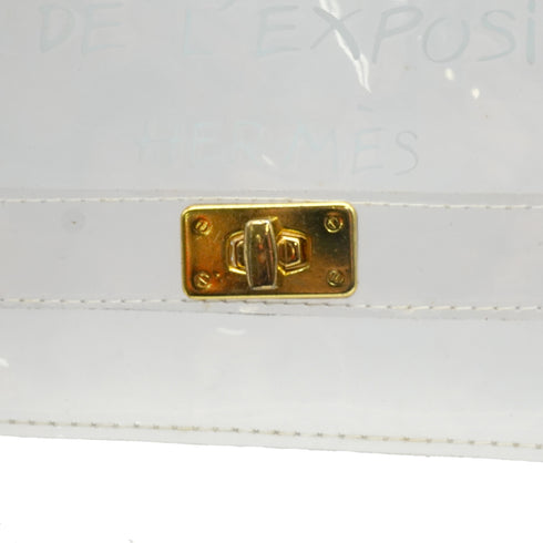 HERMES VINYL KELLY SOUVENIR DE L' EXPOSITION 1997 CLEAR HAND BAG GOLD HARDWARE 90338368