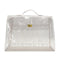 HERMES VINYL KELLY SOUVENIR DE L' EXPOSITION 1997 CLEAR HAND BAG GOLD HARDWARE 90326201