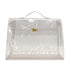 HERMES VINYL KELLY SOUVENIR DE L' EXPOSITION 1997 CLEAR HAND BAG GOLD HARDWARE 90326201