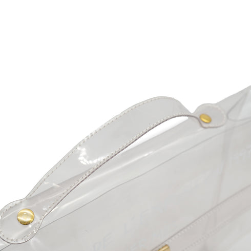 HERMES VINYL KELLY SOUVENIR DE L' EXPOSITION 1997 CLEAR HAND BAG GOLD HARDWARE 90326843