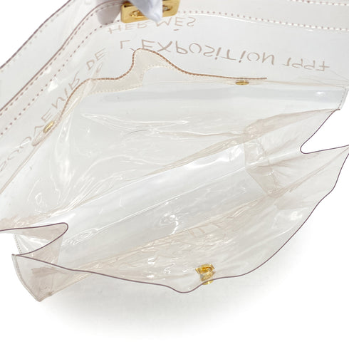 HERMES VINYL KELLY SOUVENIR DE L' EXPOSITION 1997 CLEAR HAND BAG GOLD HARDWARE 90327388