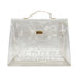 HERMES VINYL KELLY SOUVENIR DE L' EXPOSITION 1997 CLEAR HAND BAG GOLD HARDWARE 90327390
