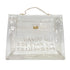 HERMES VINYL KELLY SOUVENIR DE L' EXPOSITION 1997 CLEAR HAND BAG GOLD HARDWARE 90327390