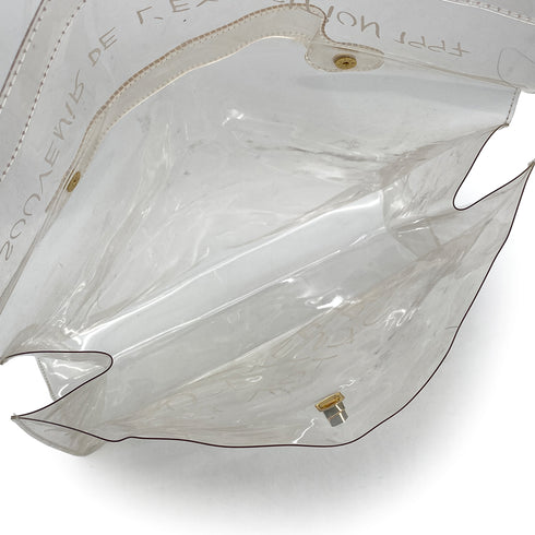 HERMES VINYL KELLY SOUVENIR DE L' EXPOSITION 1997 CLEAR HAND BAG GOLD HARDWARE 90327390