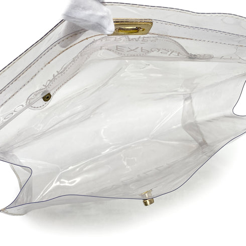 HERMES VINYL KELLY SOUVENIR DE L' EXPOSITION 1997 CLEAR HAND BAG GOLD HARDWARE 90327400
