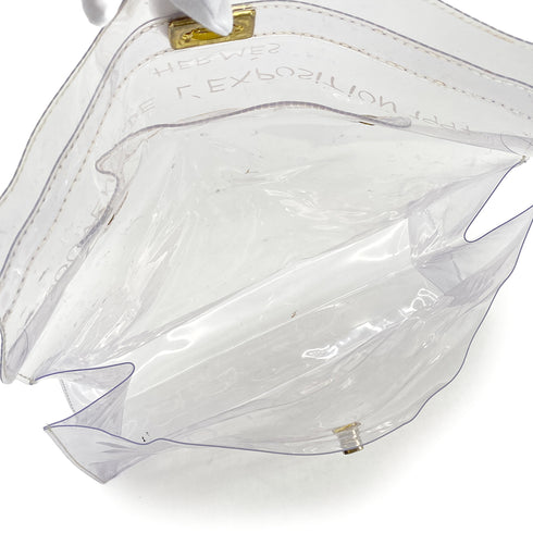HERMES VINYL KELLY SOUVENIR DE L' EXPOSITION 1997 CLEAR HAND BAG GOLD HARDWARE 90327404