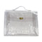HERMES VINYL KELLY SOUVENIR DE L' EXPOSITION 1997 CLEAR HAND BAG GOLD HARDWARE 90327405