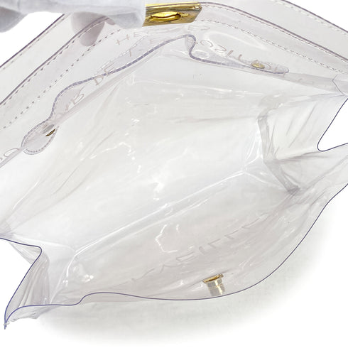 HERMES VINYL KELLY SOUVENIR DE L' EXPOSITION 1997 CLEAR HAND BAG GOLD HARDWARE 90327405