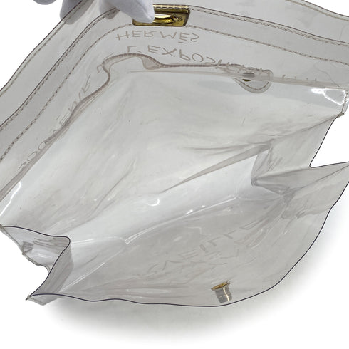 HERMES VINYL KELLY SOUVENIR DE L' EXPOSITION 1997 CLEAR HAND BAG GOLD HARDWARE 90327406