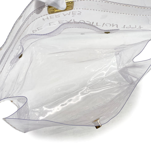 HERMES VINYL KELLY SOUVENIR DE L' EXPOSITION 1997 CLEAR HAND BAG GOLD HARDWARE 90327409