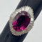 Pt900 Garnet Ring GA9.97 D1.05 US6.25 57950