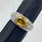 Pt900 Yellow Sapphire Ring YS1.733 D0.47 US6.75 57946