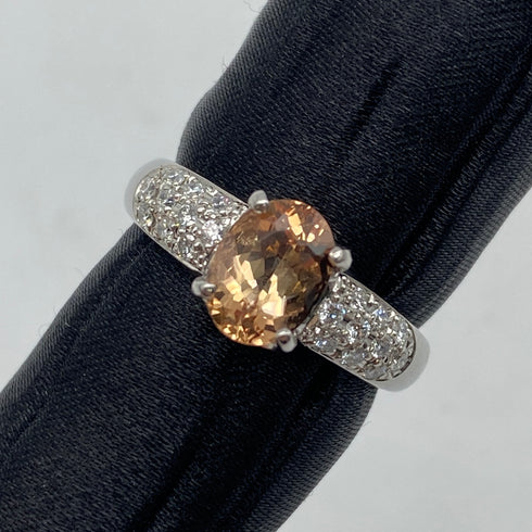 Pt900 IP Topaz Ring IPT1.46 D0.27 US6.5 57895