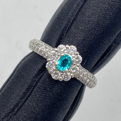 Pt900 Paraiba Ring PRB0.12 D0.8 US5.25 58890