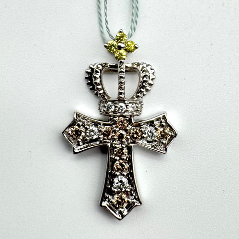 K18WG Diamond Pendant Top D0.15 CS0.05 59192