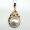 K18 Mabe Pearl Pendant Top MP15‡o R 59194