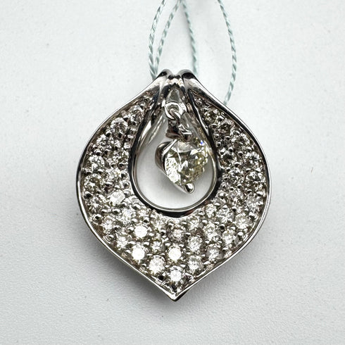 K18WG Diamond Pendant Top D0.3 D0.65 59215