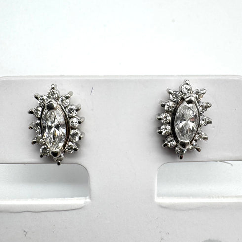Pt850/900 Diamond Earrings D0.26*2 59004