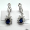 Pt900 Sapphire Earrings S1.04 D0.55 59063