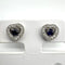 Pt900 Sapphire Earrings S0.14 S0.15 D0.09*2 59132