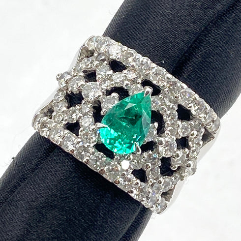 Pt900 Paraiba Ring Brazil PR0.88 FD3.00 US5.75 54897