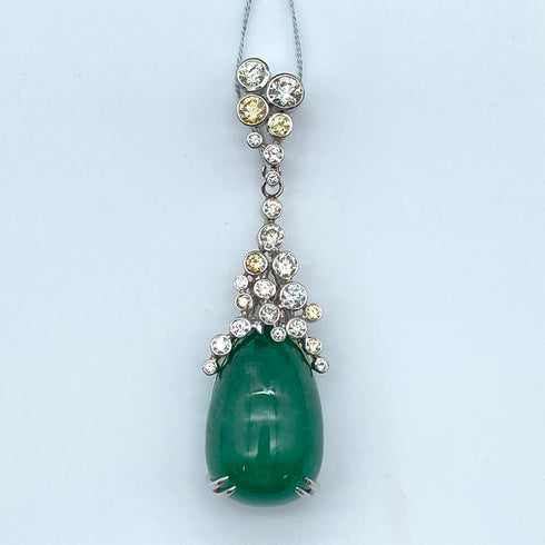 Pt900 Emerald Pen Top Zambia E49.16 D2.07 58442