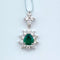 Pt900 Emerald Pen Top E0.91 D0.88 60105