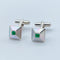 K18WG/K18 Emerald Cufflinks TASAKI E SH 60126