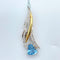 Pt900/K18 Aquamarine Brooch AQ3.88 D0.62 55929