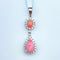 K18WG Pink Opal Pendant Top PKO3.23 1.02 D2.26 56733