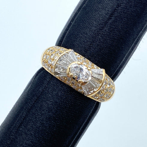 K18 Diamond Ring D0.29 D0.4 D0.45 US6 57786